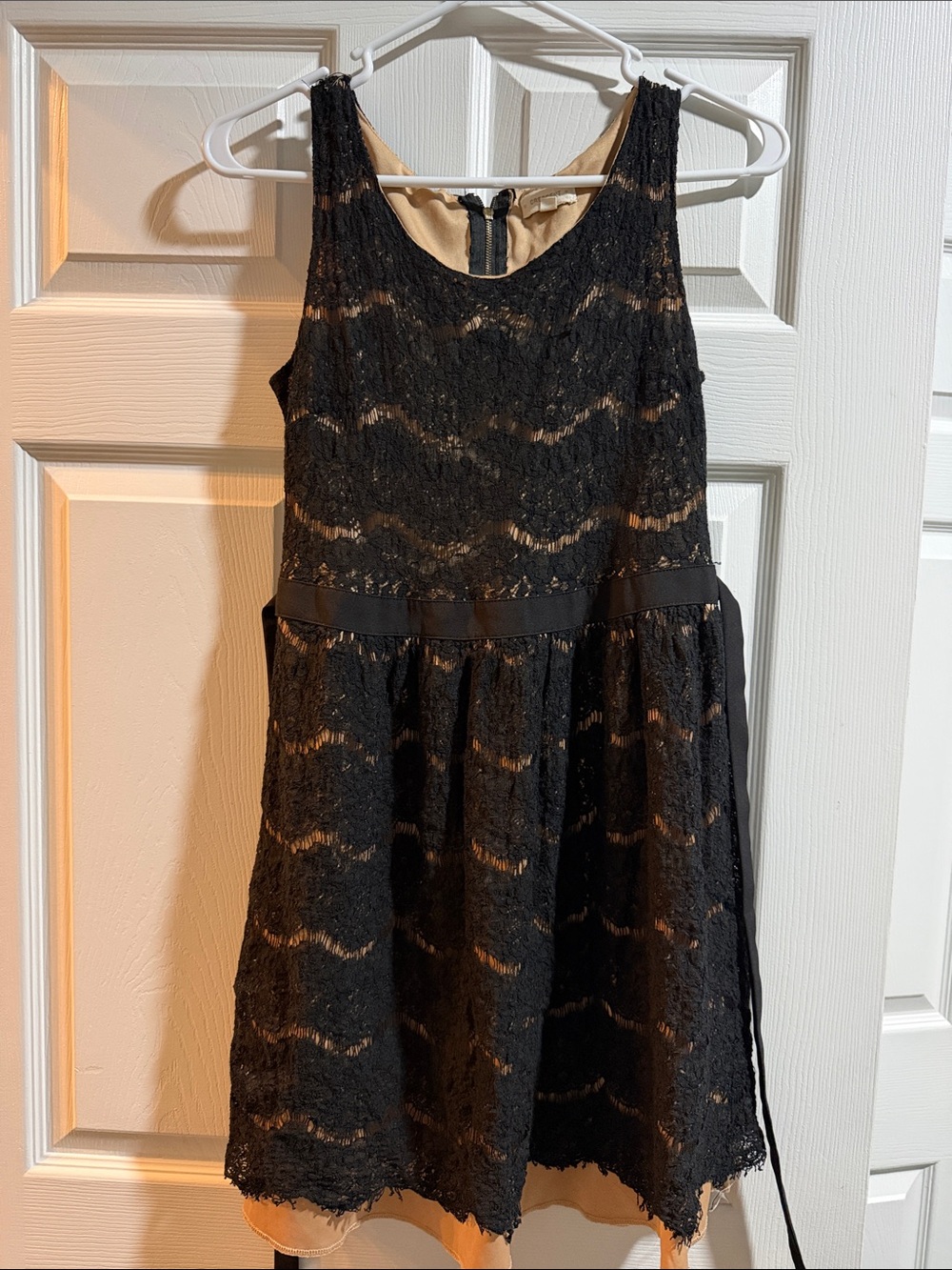 Crescent Black Lace Midi Dress